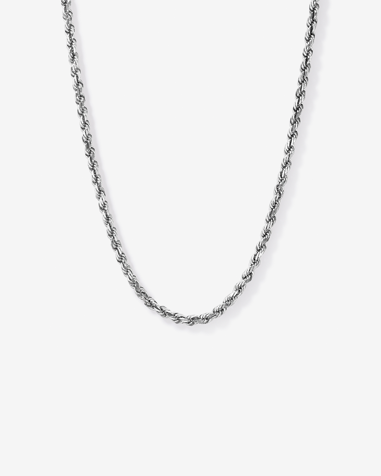 55cm (22") 5.1mm Width Rope Chain in Sterling Silver