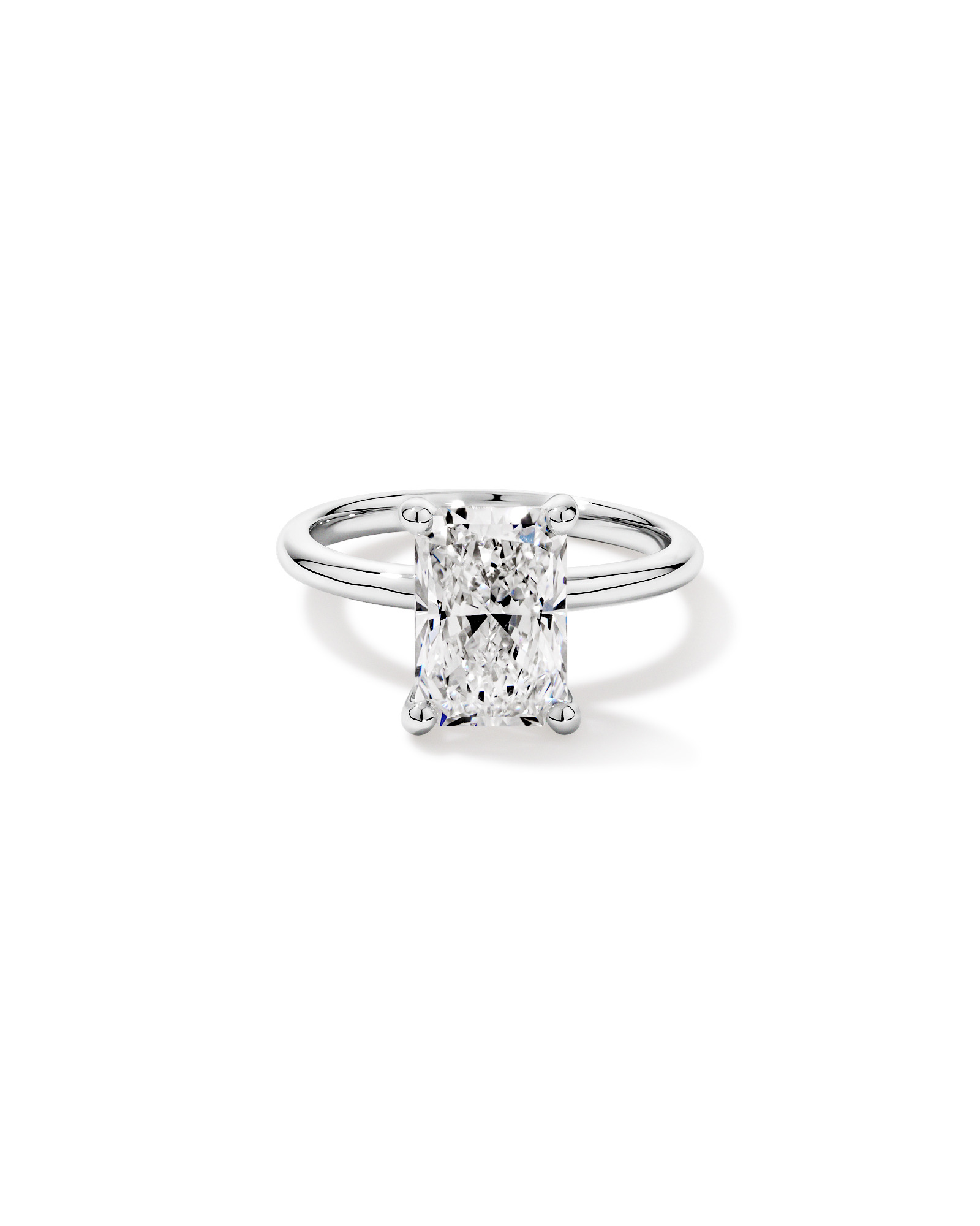 3.00 Carat TW Radiant Cut Laboratory-Grown Diamond Solitaire Engagement Ring Platinum