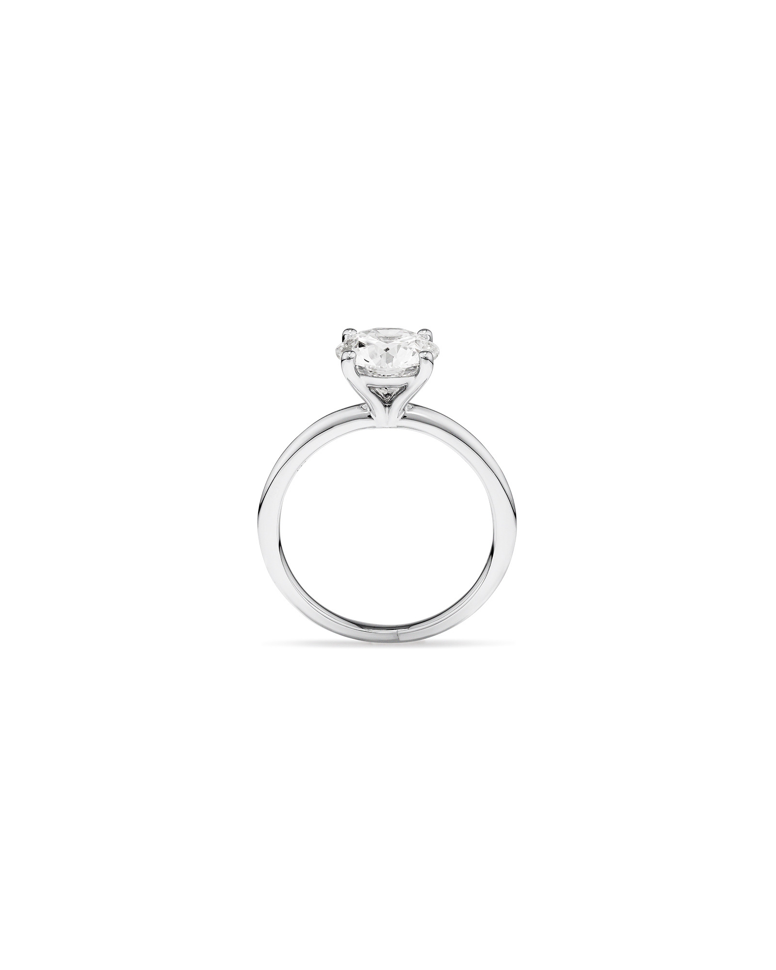 Carat TW Round Brilliant Laboratory-Grown Diamond Solitaire Engagement Ring 14kt Gold