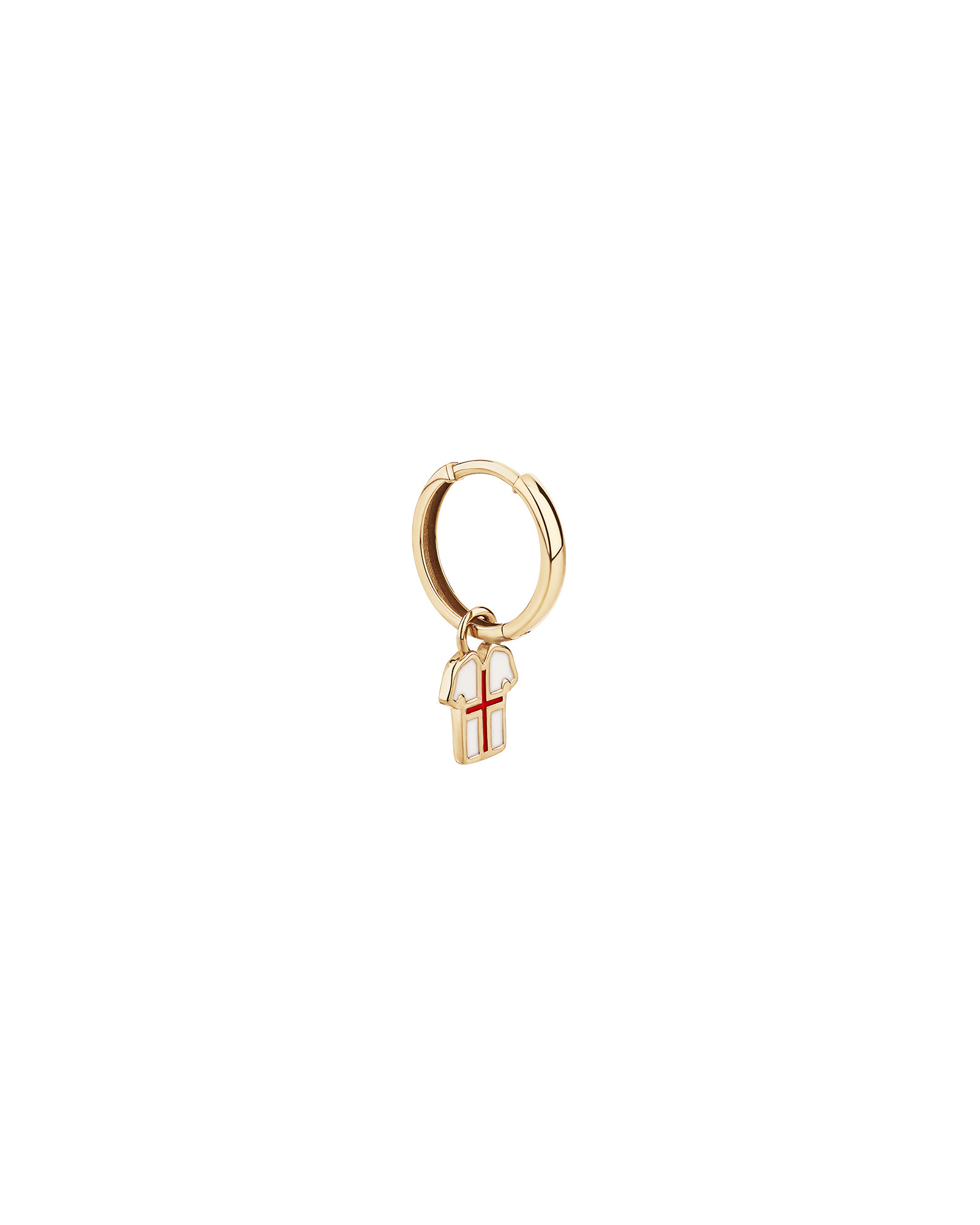 Porte-bonheur de boucle d’oreille du maillot anglais en Vermeil 18Kt