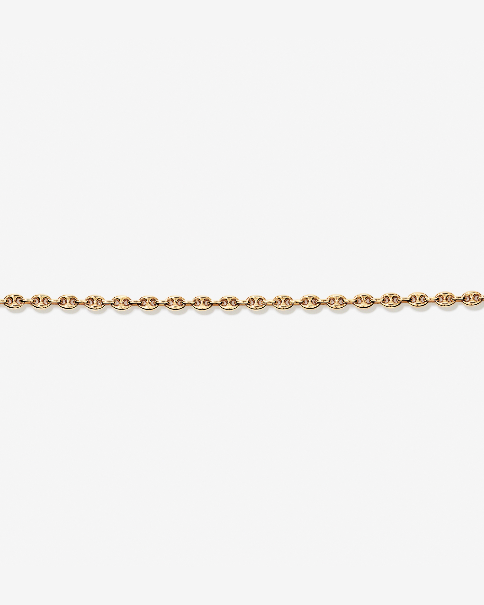 50cm (20") Mini Puff Anchor Chain in 18kt Gold Vermeil