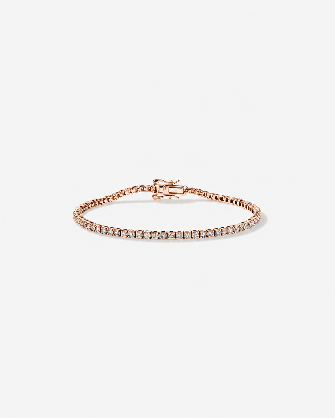 2.46 Carat TW Diamond Tennis Bracelet in 10kt Rose Gold