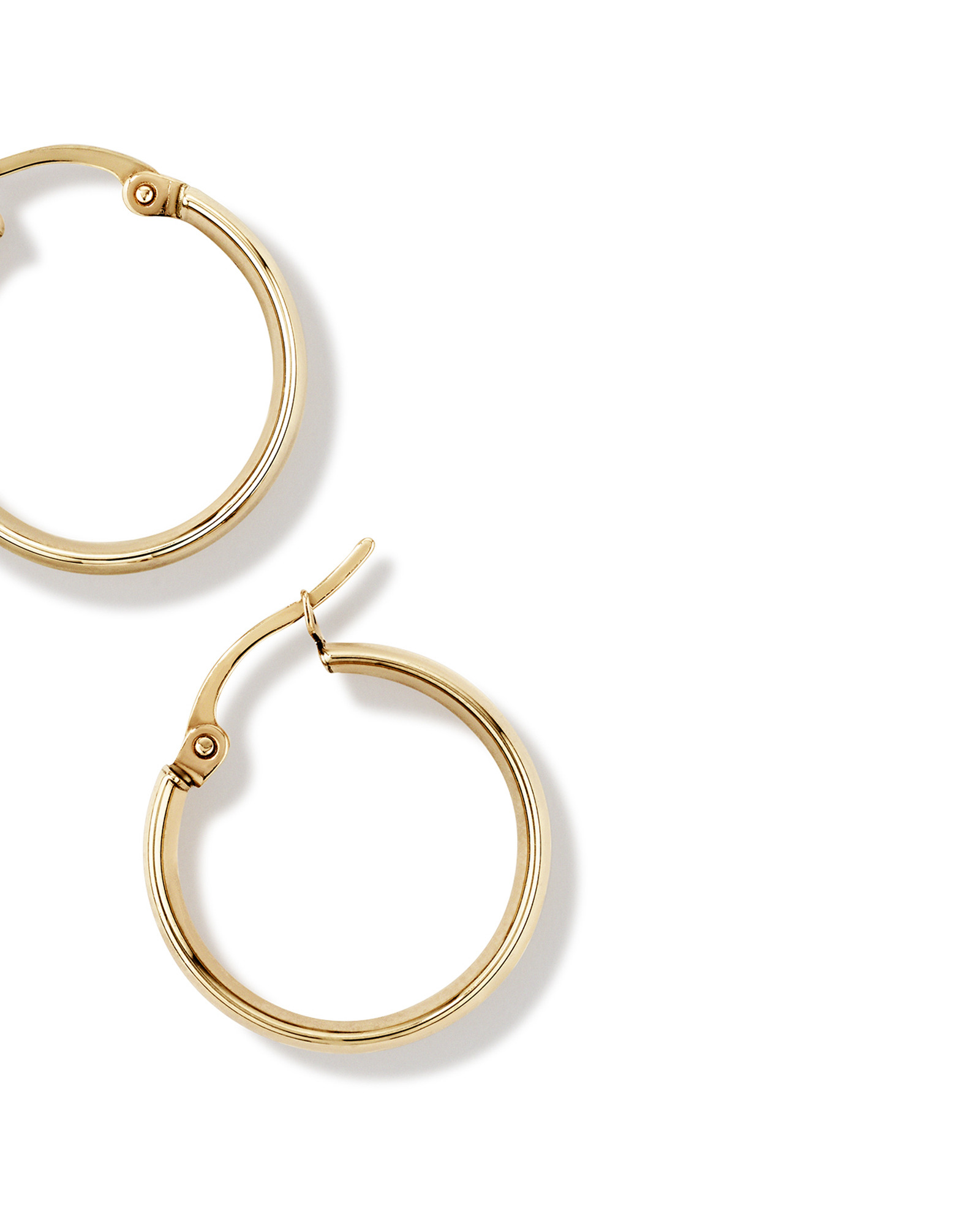15mm Hoop Earrings 10kt Yellow Gold