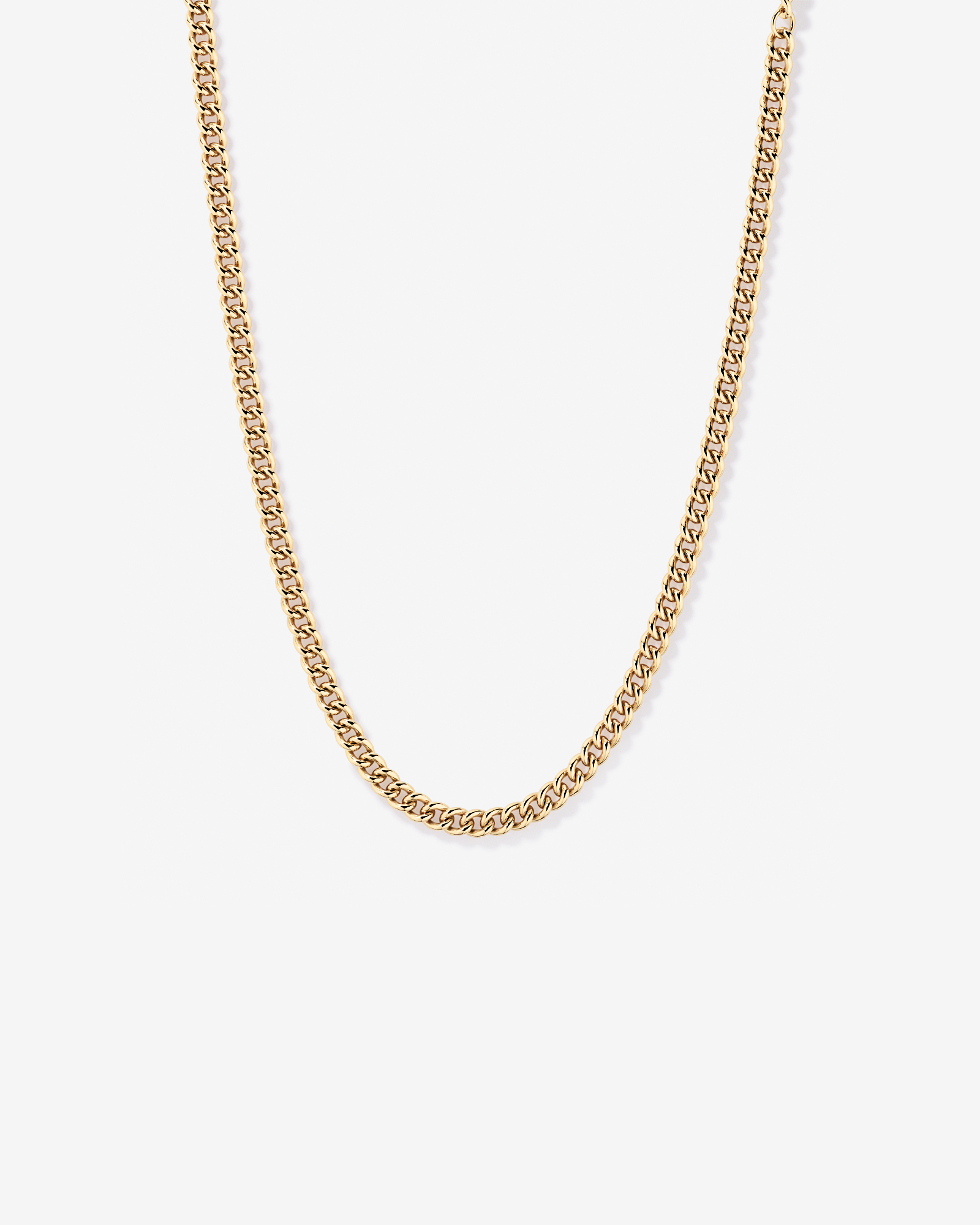 50cm (20") Round Curb Chain in 18kt Vermeil