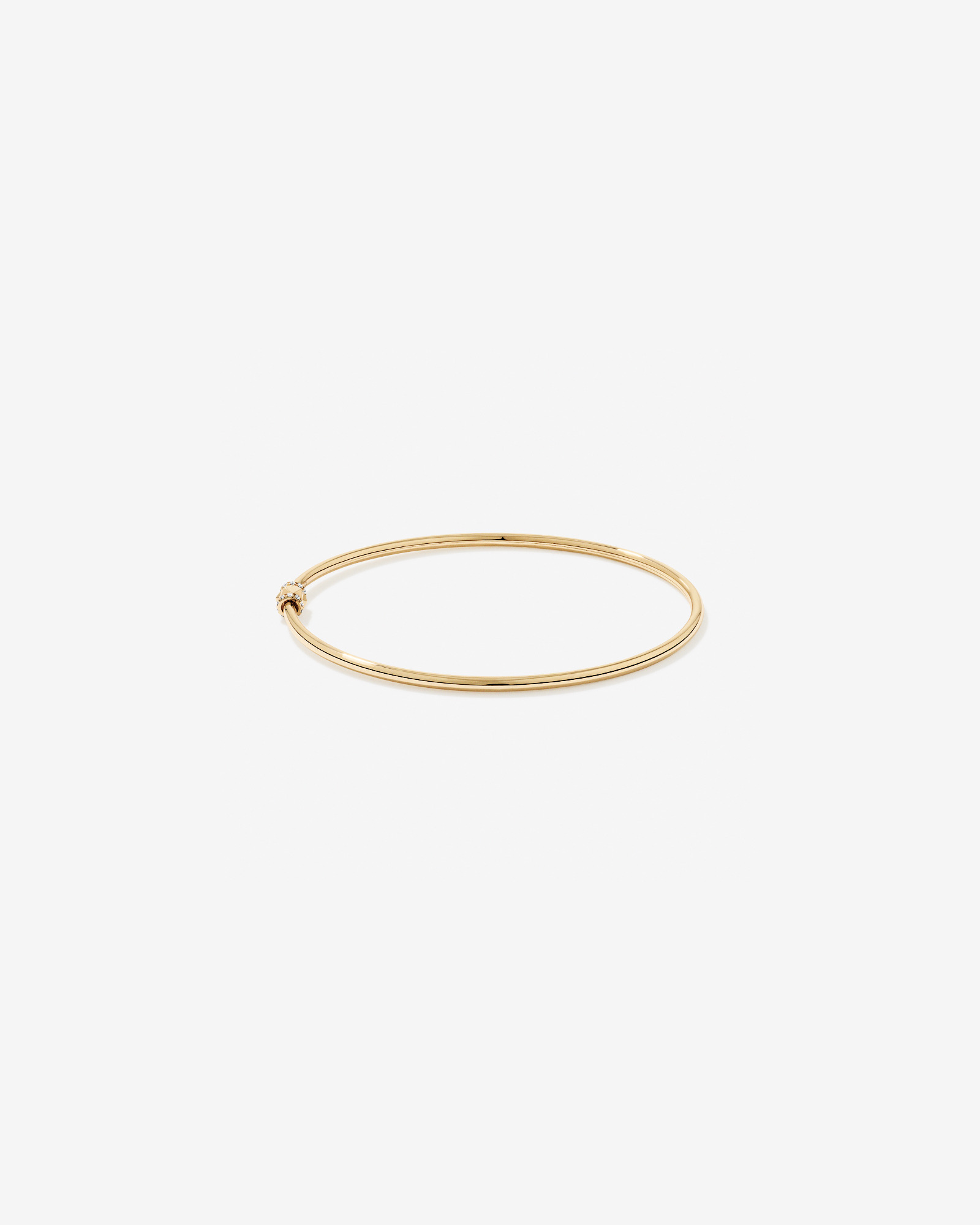 60mm Flexi Pendant Bar Bangle with 0.08 Carat TW Diamonds in 10kt Yellow Gold