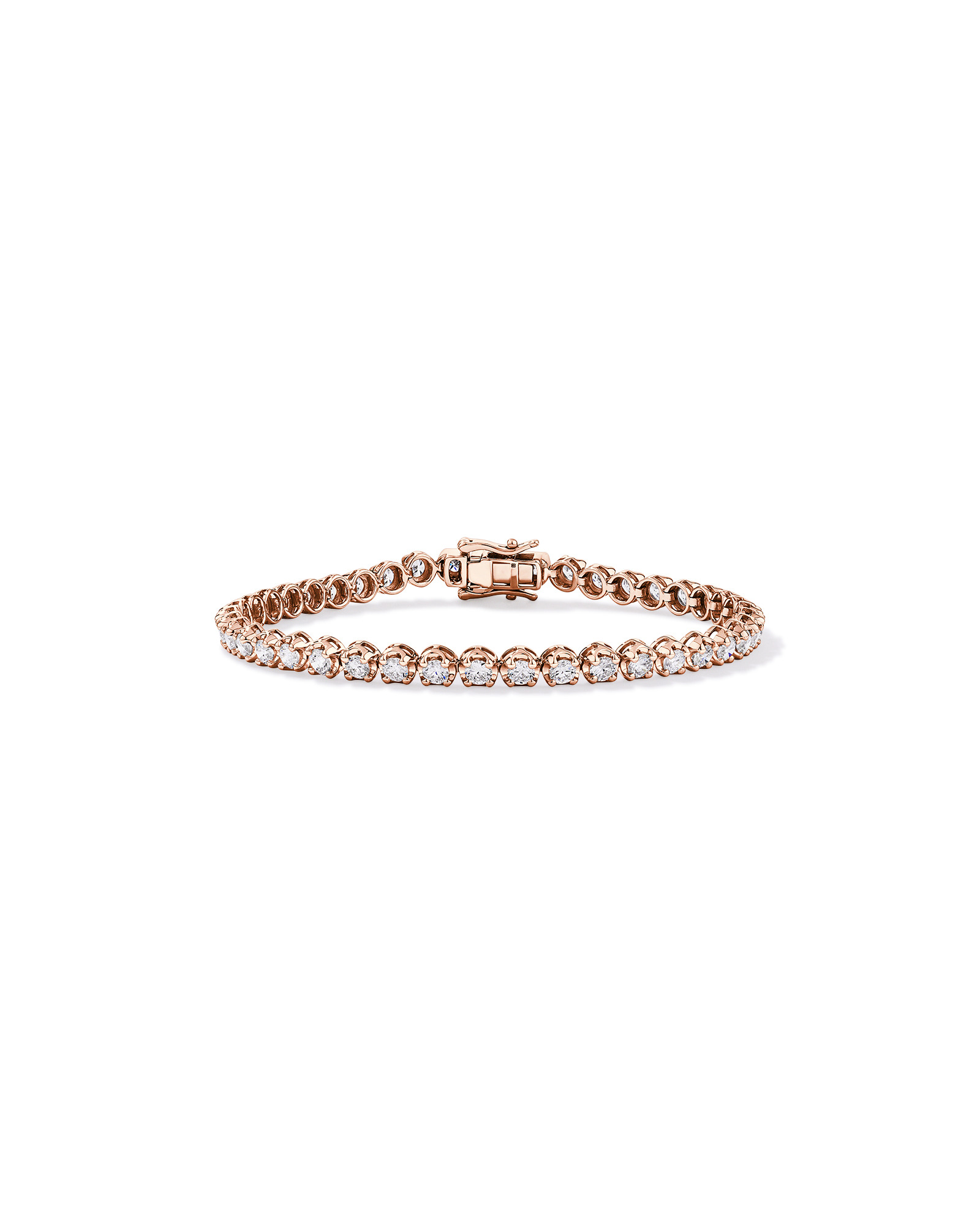 4.00 Carat TW of Laboratory-Grown Diamond Tennis Bracelet in 10kt Rose Gold