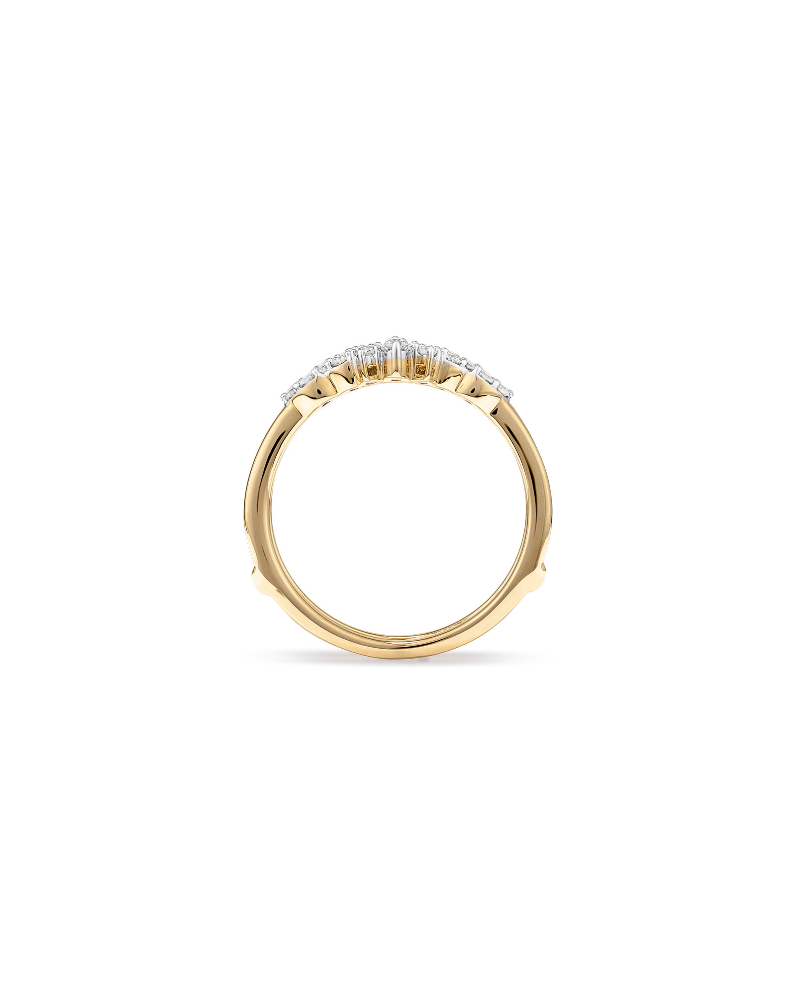 Enhancer Ring with 0.33 Carat TW of Diamonds in 14kt Yellow Gold