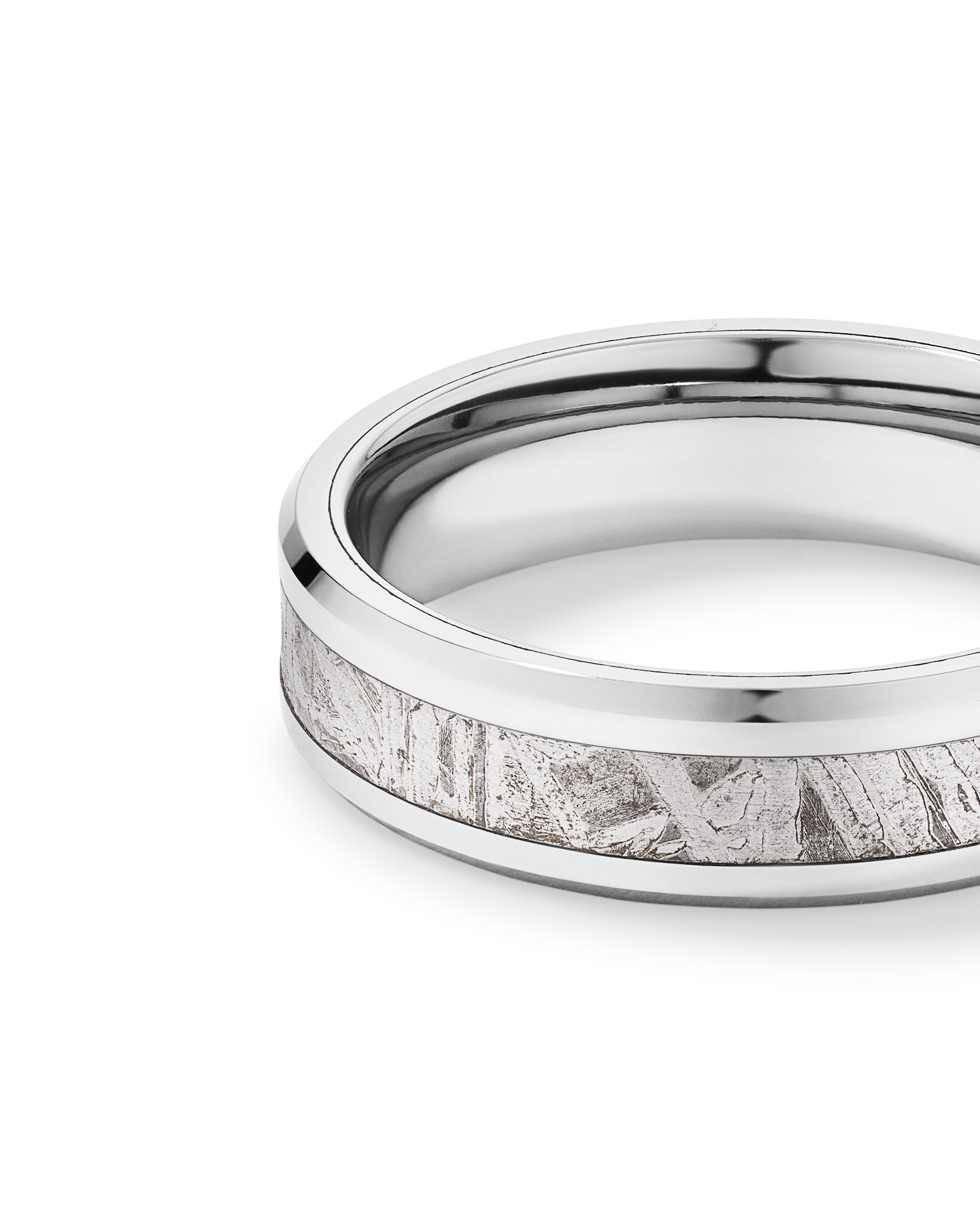 6mm Tungsten and Meteorite Wedding Band