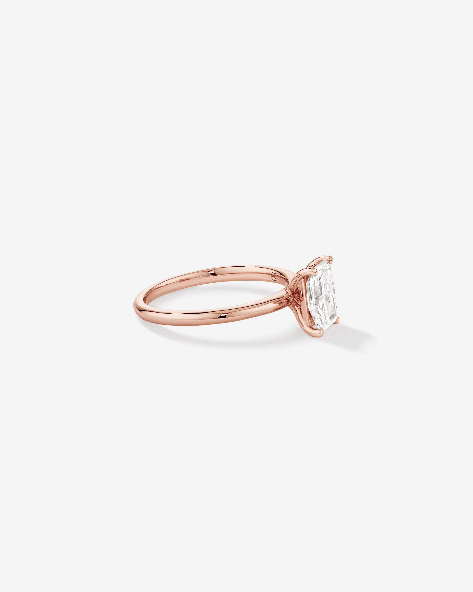 1.25 Carat TW Radiant Laboratory-Grown Diamond Solitaire Engagement Ring in 14kt Rose Gold