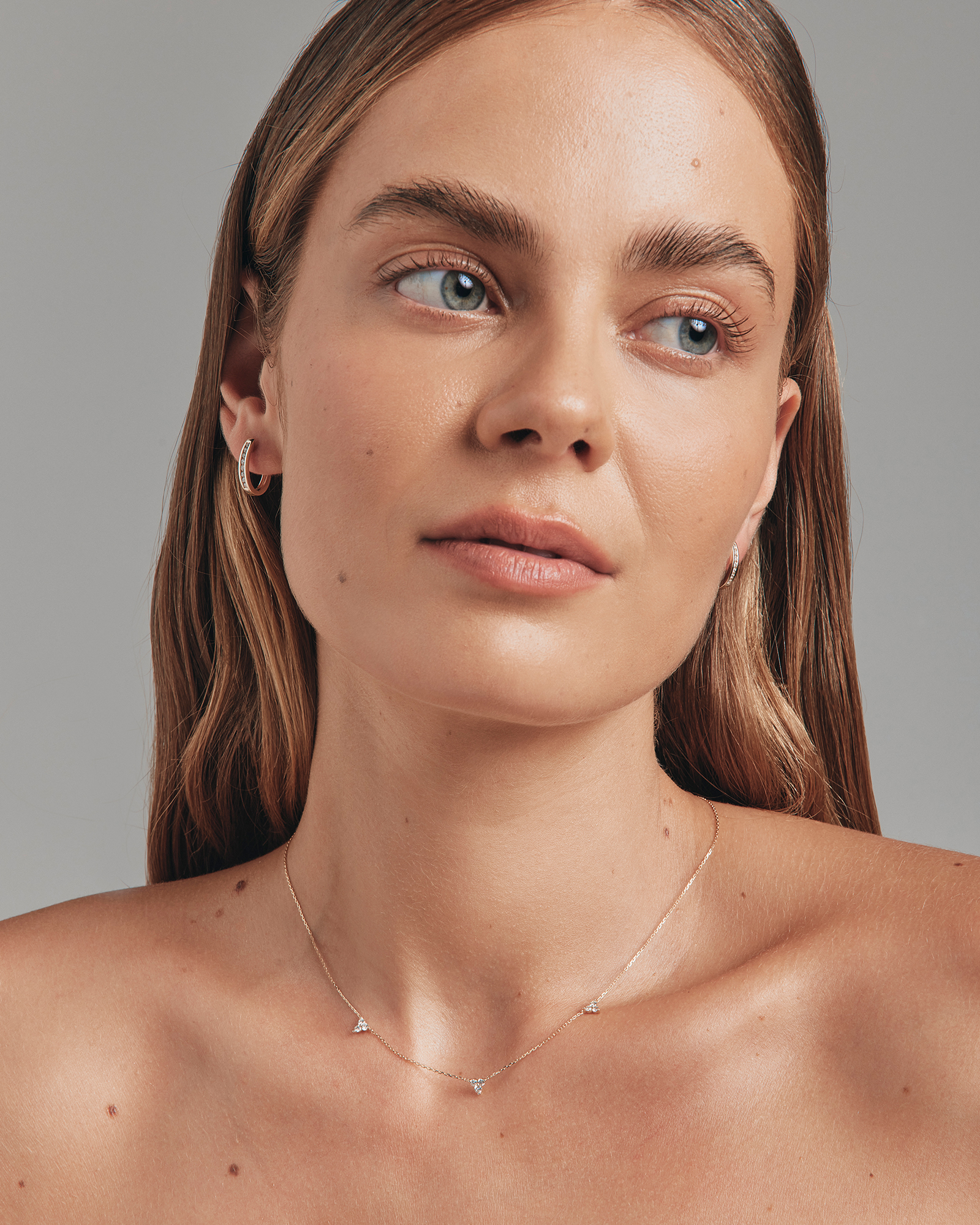 Anneaux courts en or rose 10 K à diamants totalisant 0,25 ct