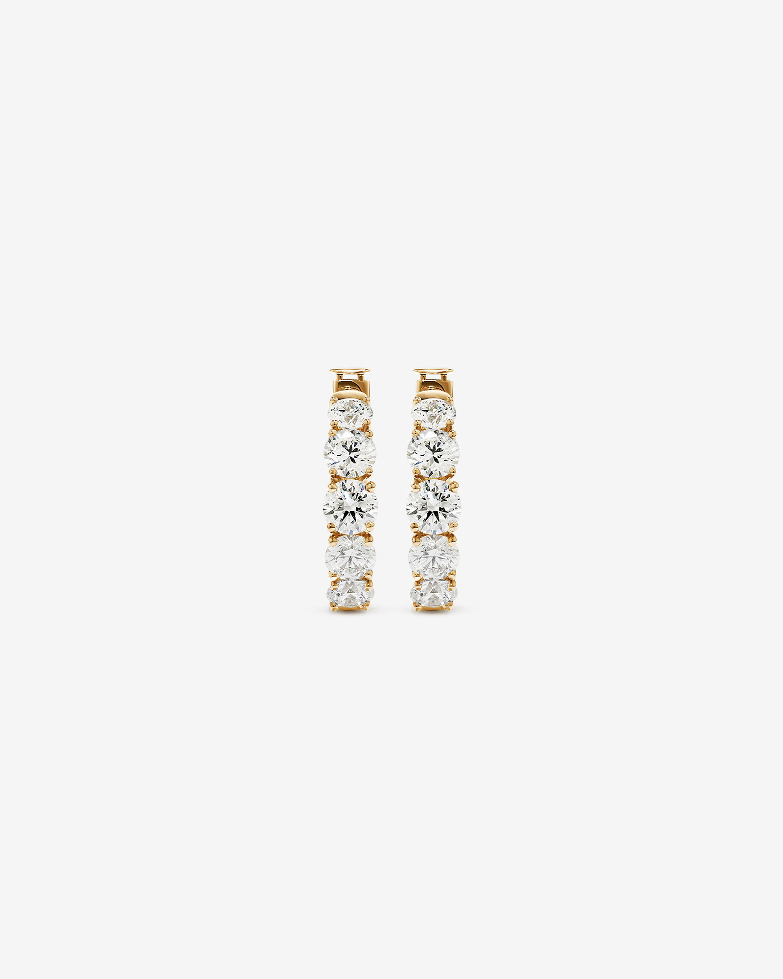 3.02TW Lab Diamond Huggie Earrings in 10kt Gold