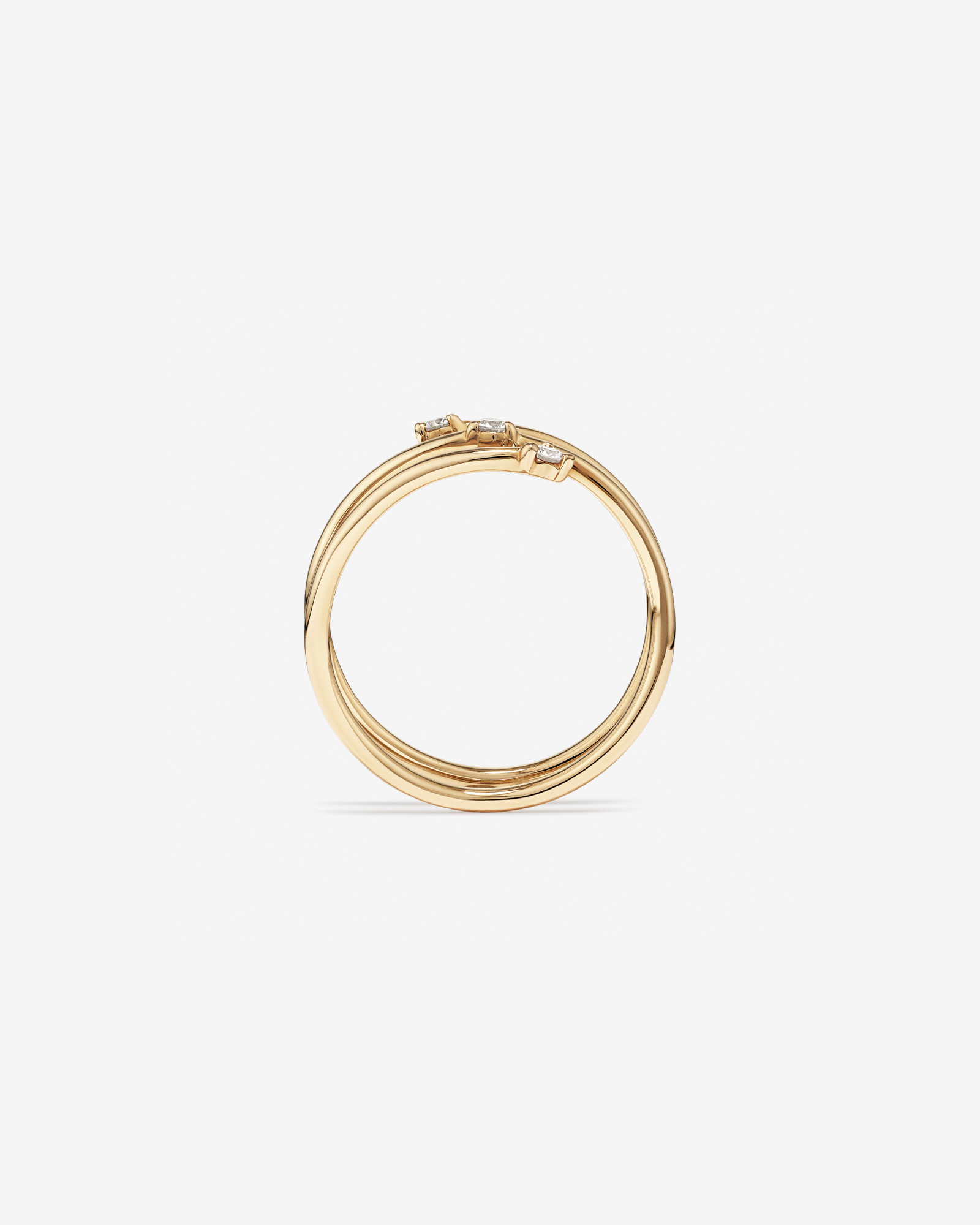 Diamond Accent Wrap Around Ring in 10kt Yellow Gold