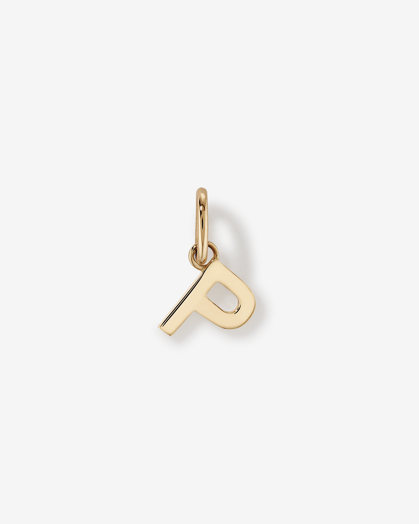 Letter P Initial Pendant in 10kt Yellow Gold