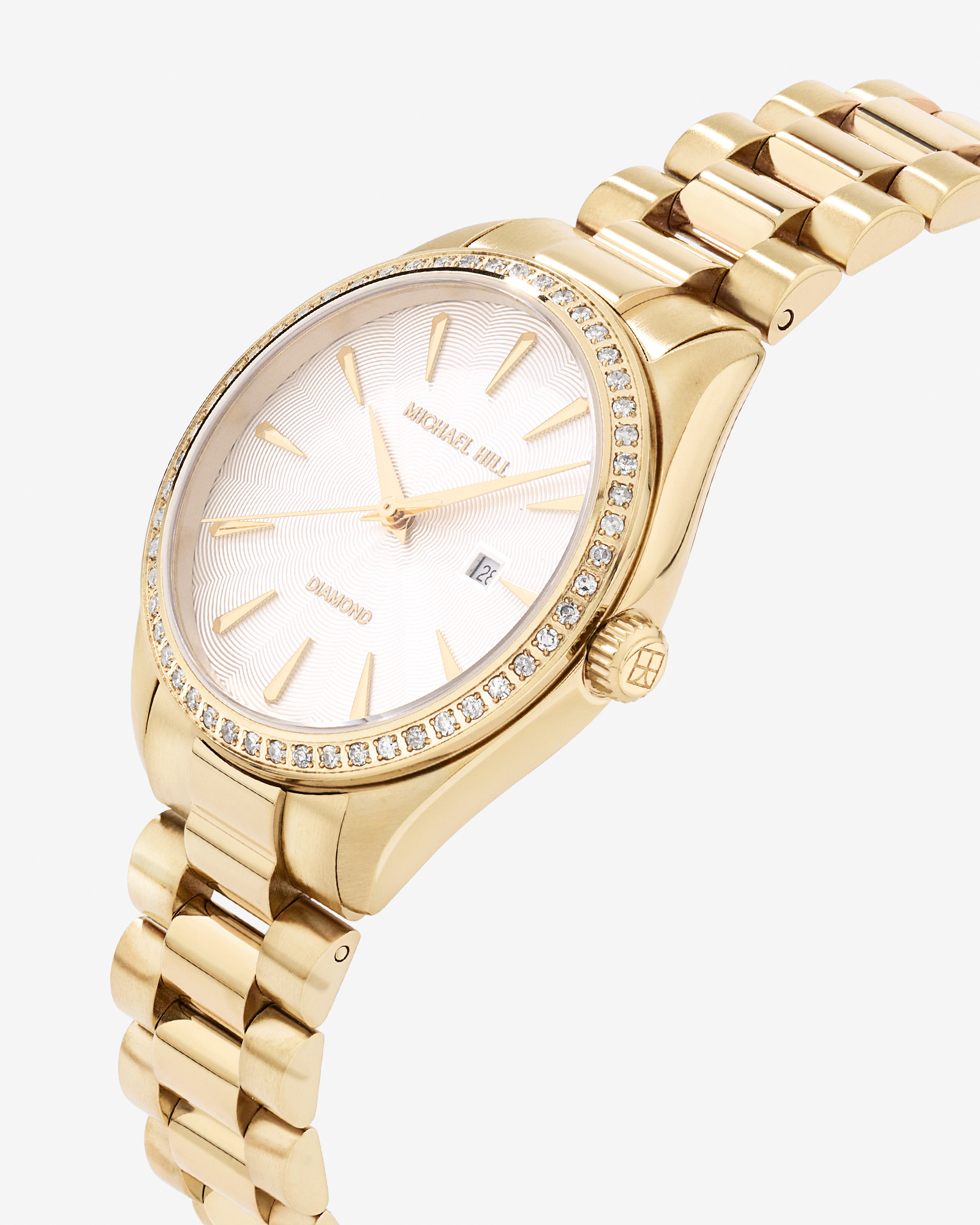 Women's Diamond Bezel Watch in Gold Tone Stainless Steel