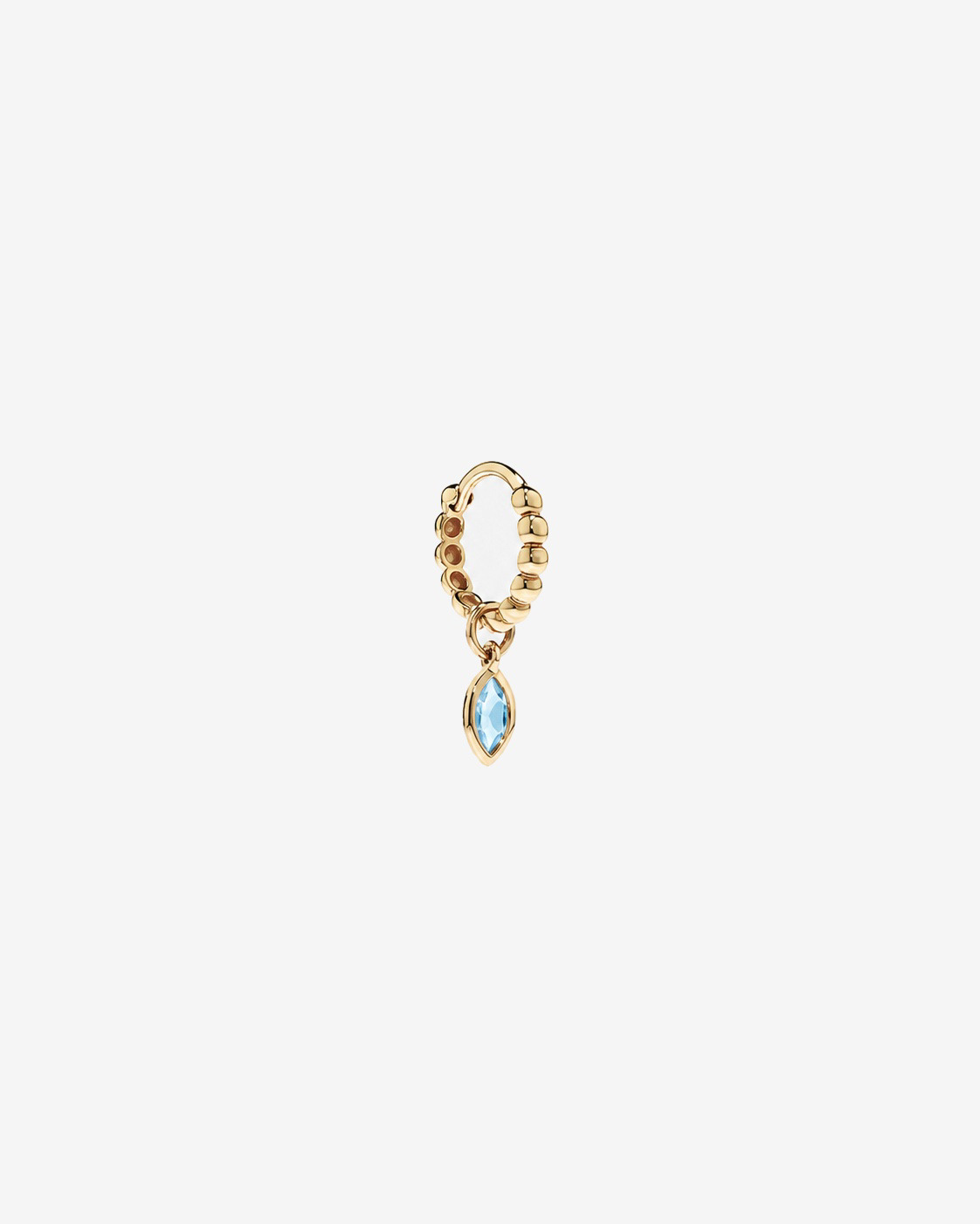Breloque d'oreille Topaze bleue en or jaune 10 ct