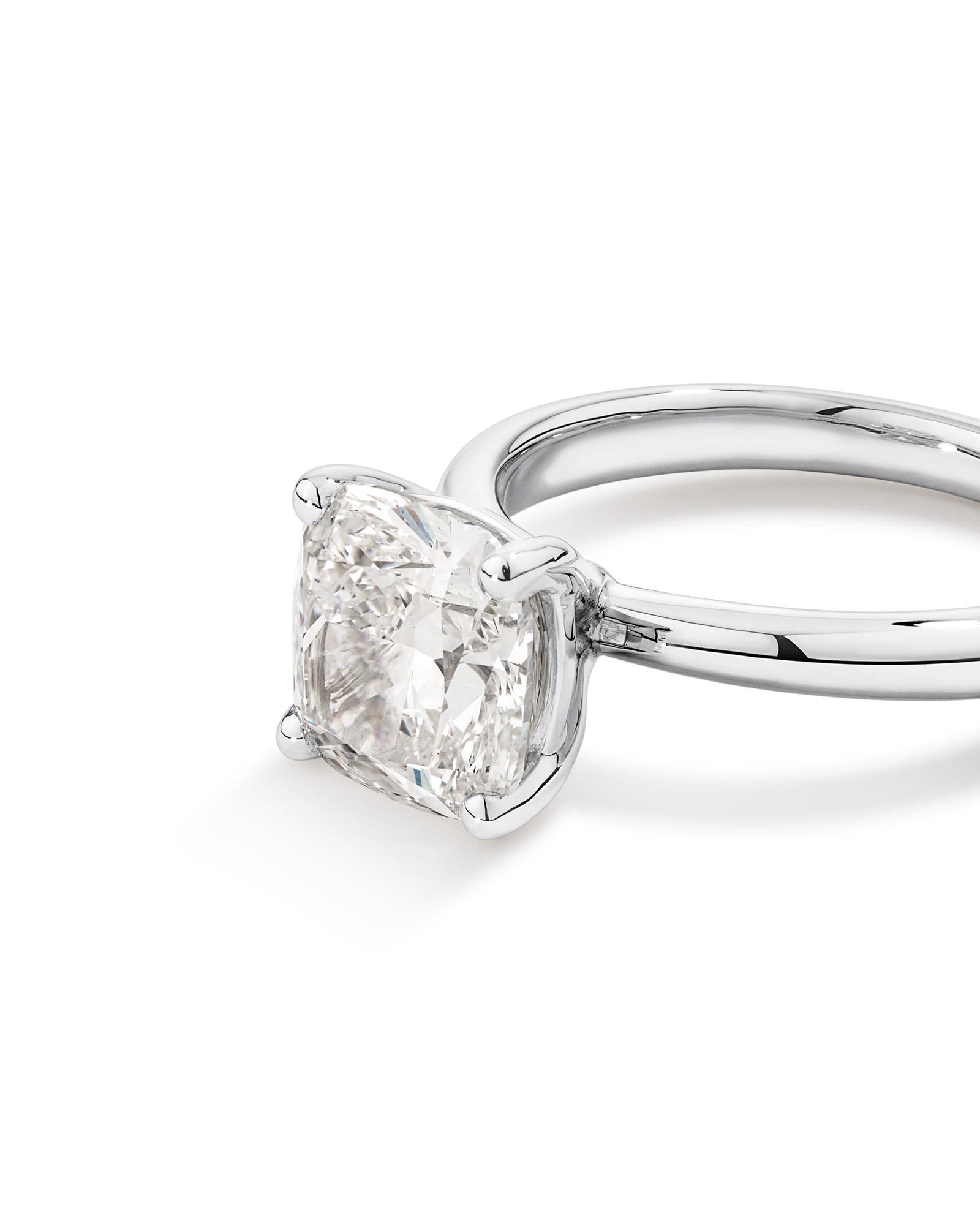3.00 Carat TW Cushion Cut Laboratory-Grown Diamond Solitaire Engagement Ring in Platinum