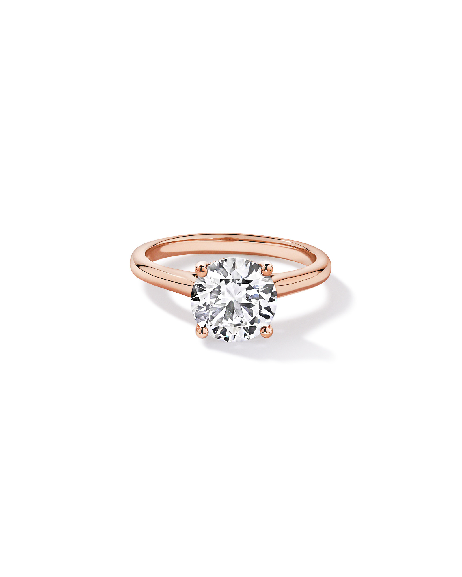 2.32TW Round Brilliant Laboratory-Grown Diamond Solitaire Ring 14kt Rose Gold