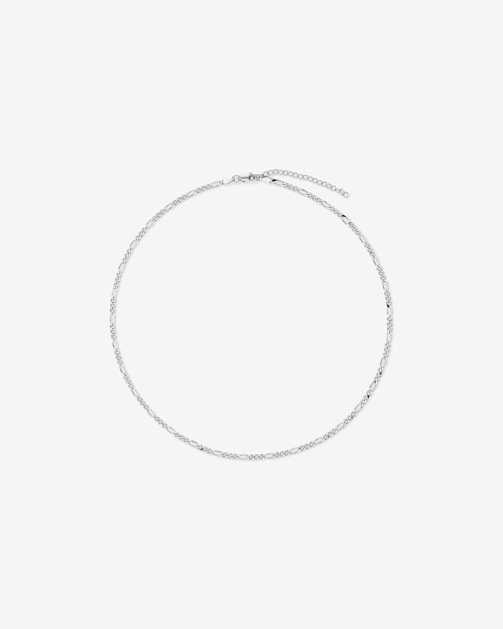 Collier Chaîne Figaro 50 Cm (20") Largeur 2,7 Mm En Argent Sterling