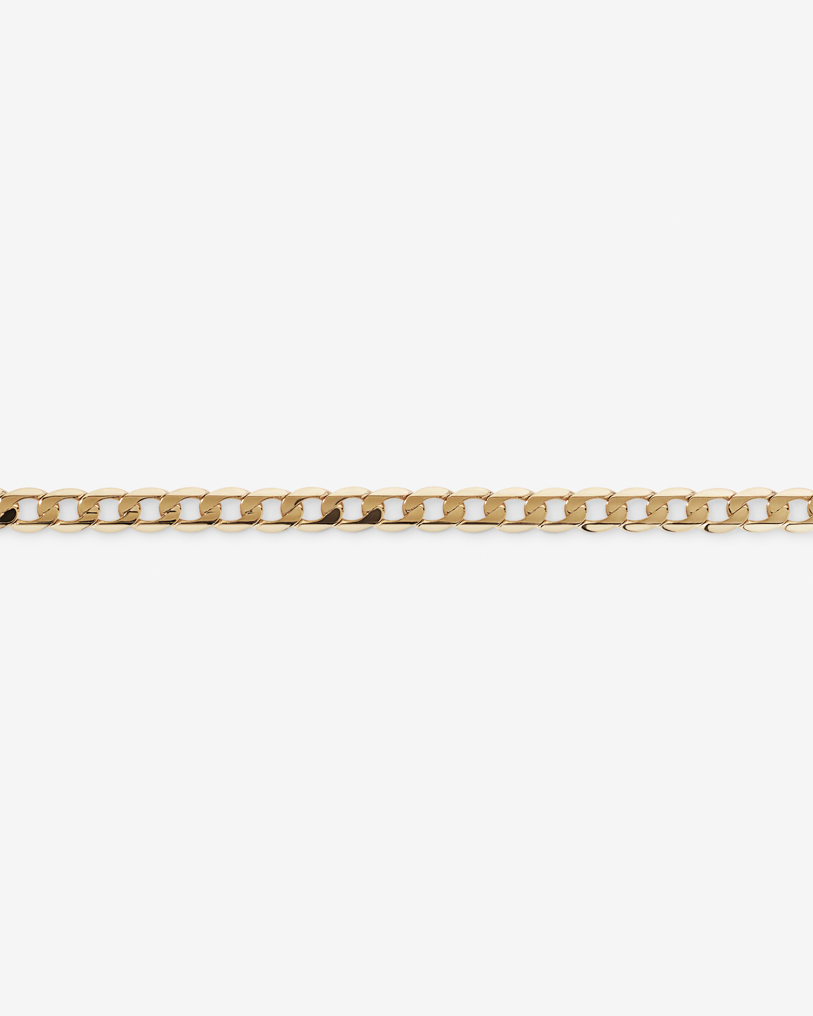 21cm (22") 4mm-4.5mm Width Curb Bracelet in 10kt Yellow Gold