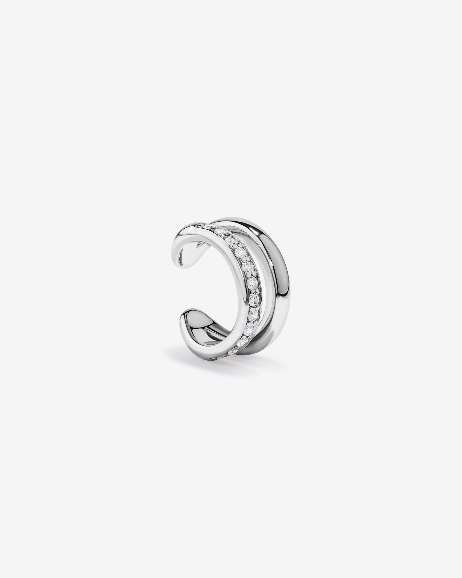 Diamond Ear Conch in Sterling Silver