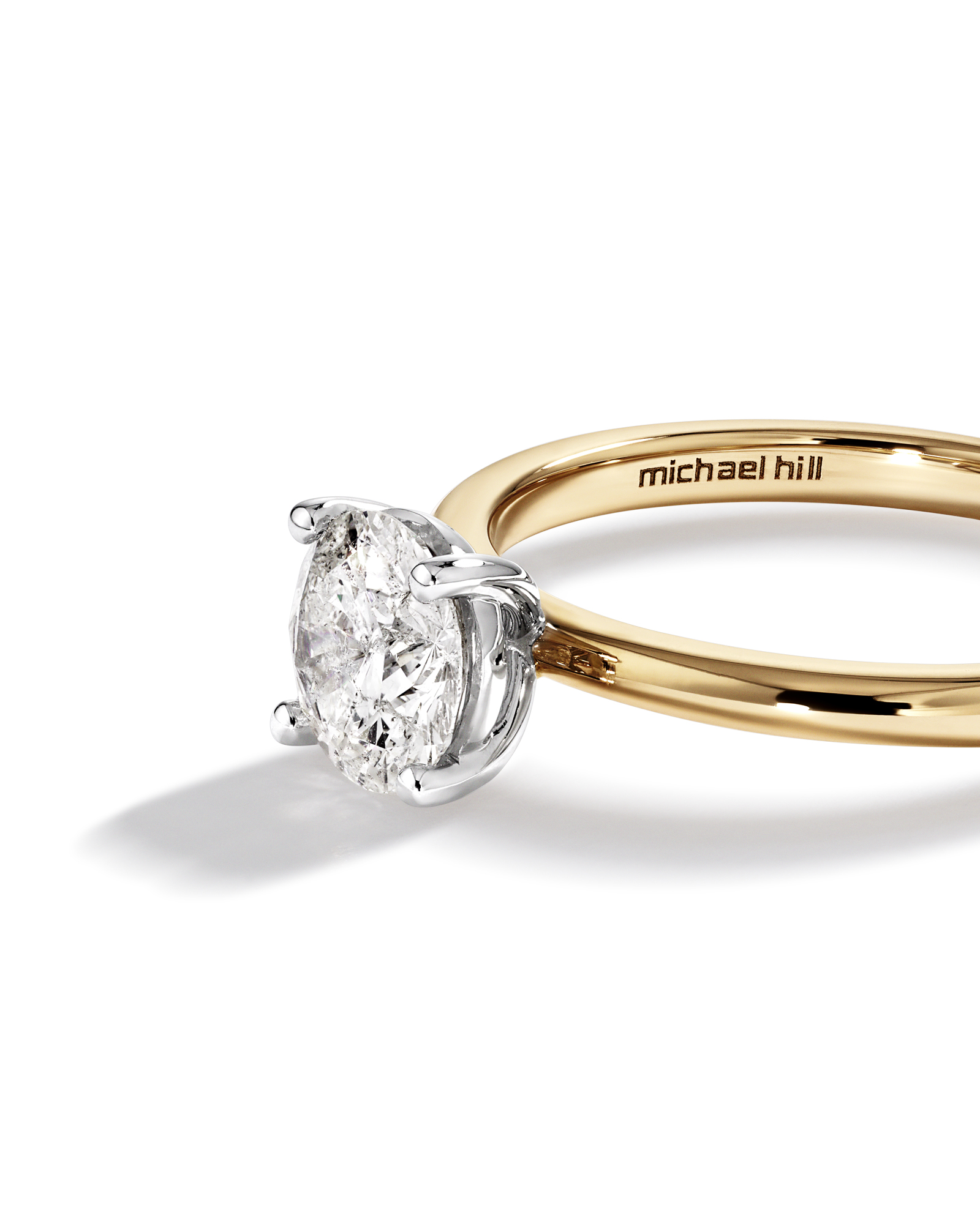 1.00 Carat TW Round Brilliant Diamond Solitaire Engagement Ring in 14kt White and Yellow Gold