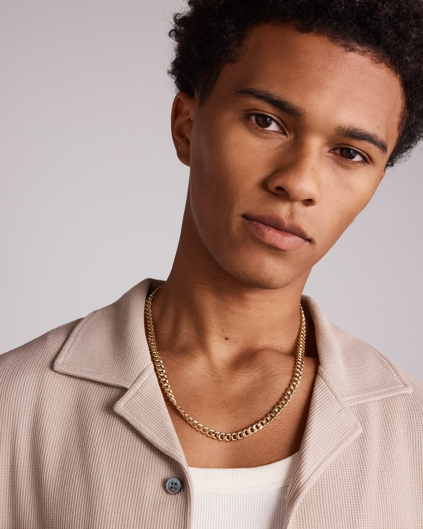 Chaîne Forçat Semi-Solide Facettée en Or Jaune 10 ct, 55 cm (22 po), 6,8 mm de Largeur