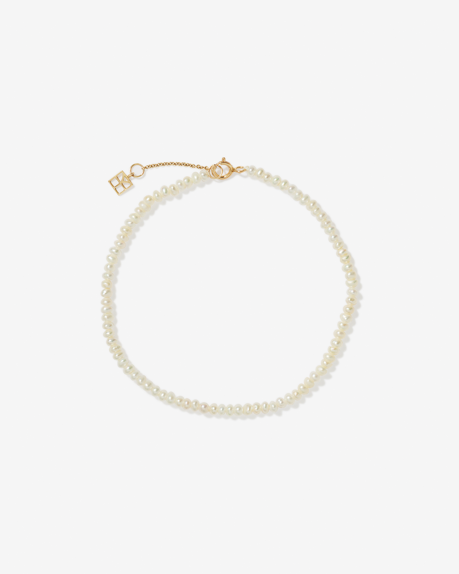 Micro Cultured Freshwater Pearl Bracelet in 10kt Yellow Gold