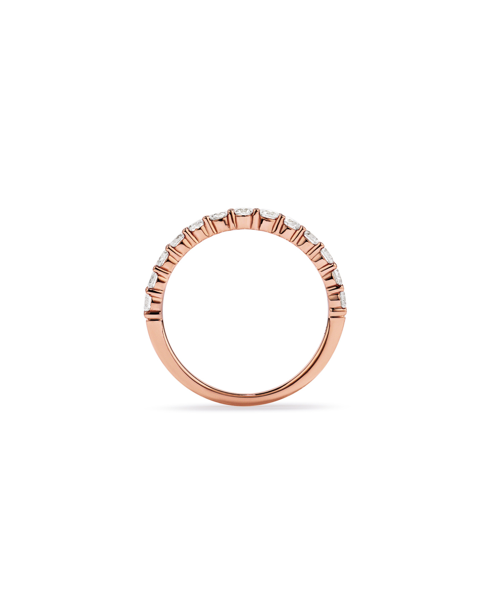 0.75 Carat TW Laboratory-Grown Diamond Wedding Band 10kt Rose Gold