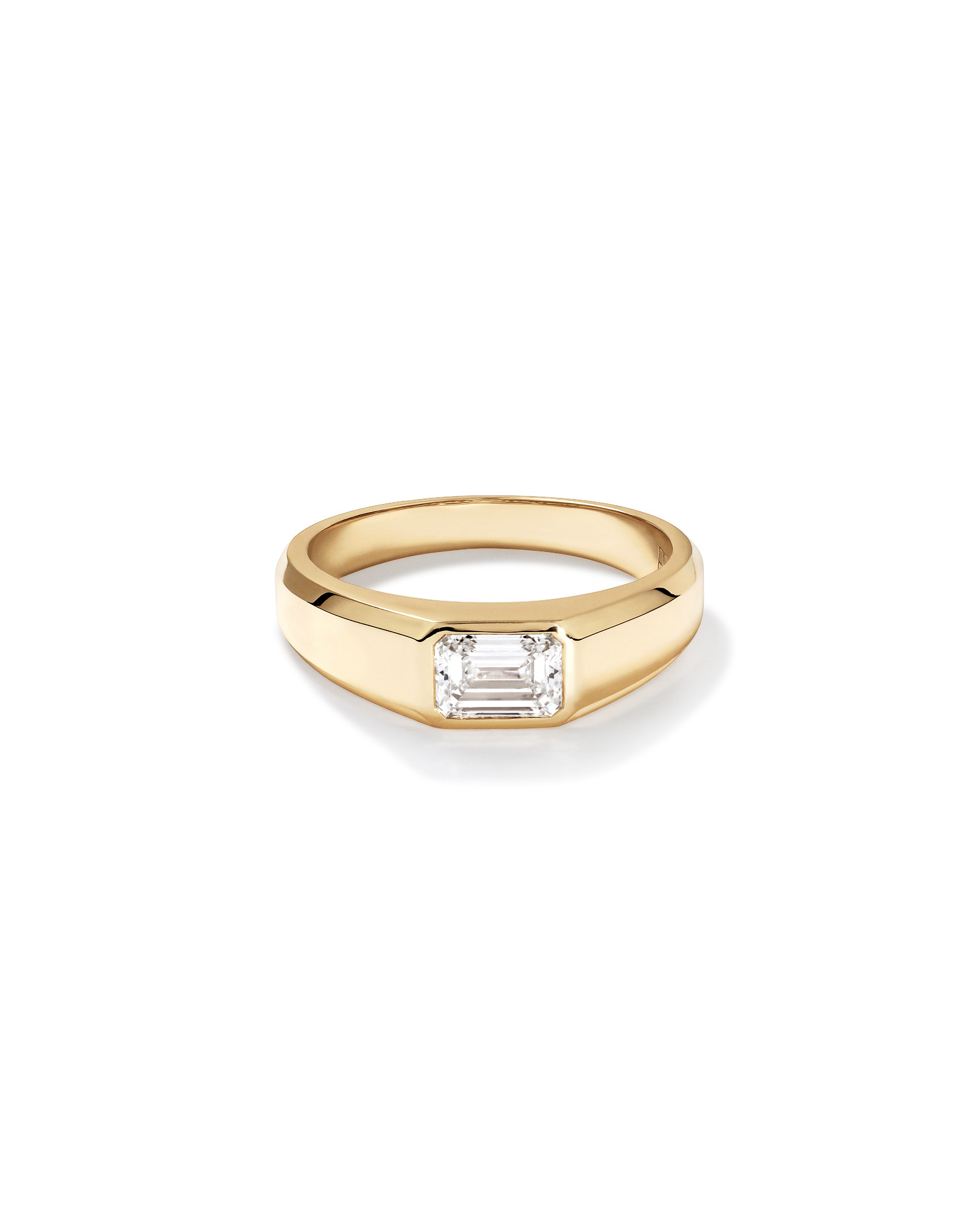 Bague Solitaire avec Diamant de Laboratoire de 1,00 Carat TW en Or Jaune 14 Carats