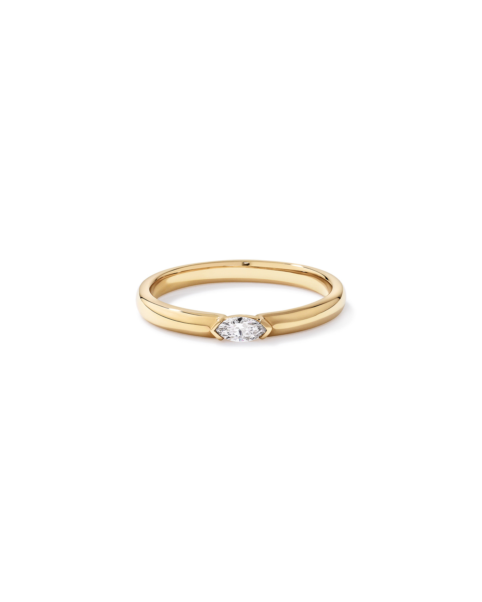 Lab Diamond Stacker Ring 10kt Gold