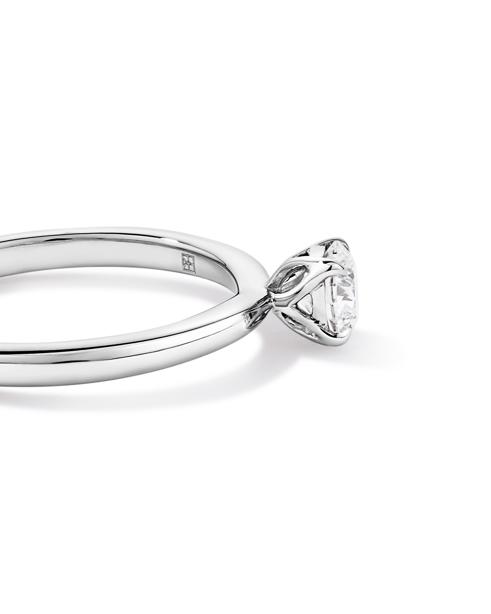 Carat TW Round Brilliant Solitaire Ring in Recycled Platinum