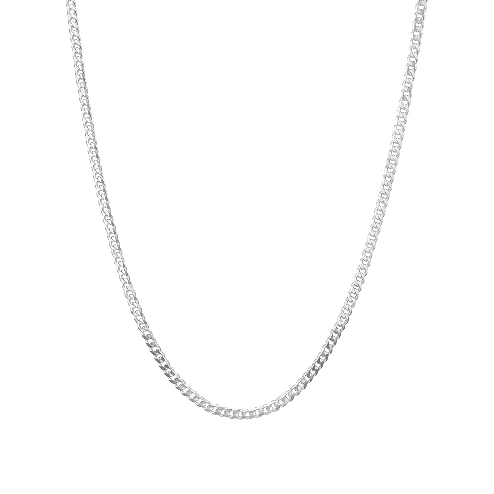 Chaîne gourmette en argent sterling de 60 cm, largeur de 3,4 mm
