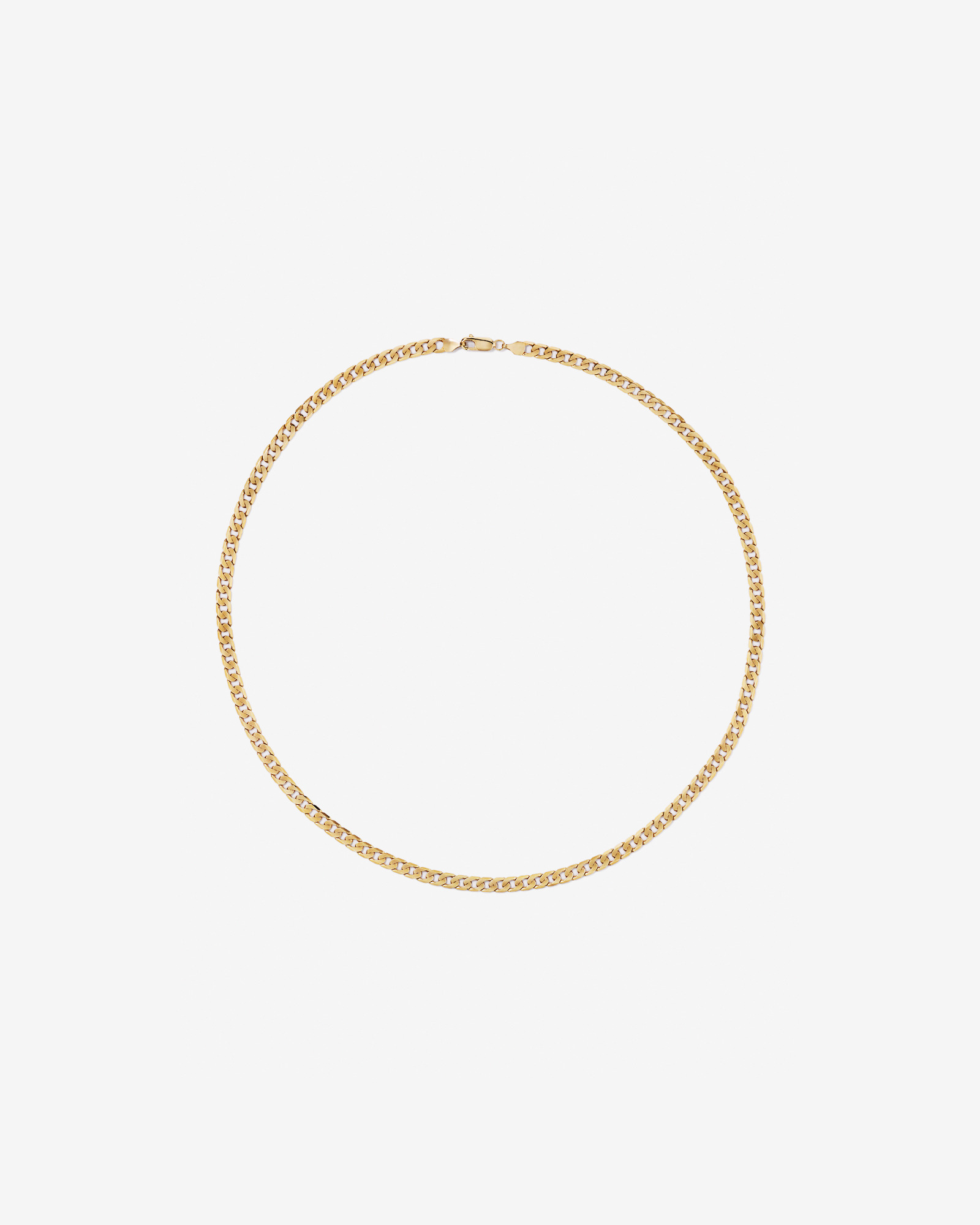 55cm (22") 6mm-6.5mm Width Curb Chain in 10kt Yellow Gold