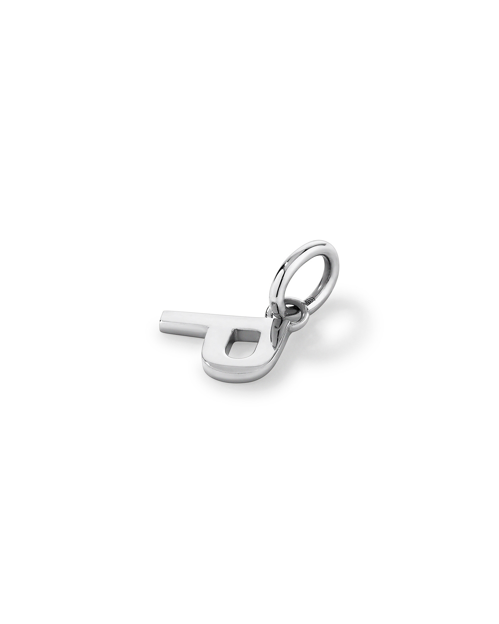 Letter P Initial Pendant in Sterling Silver