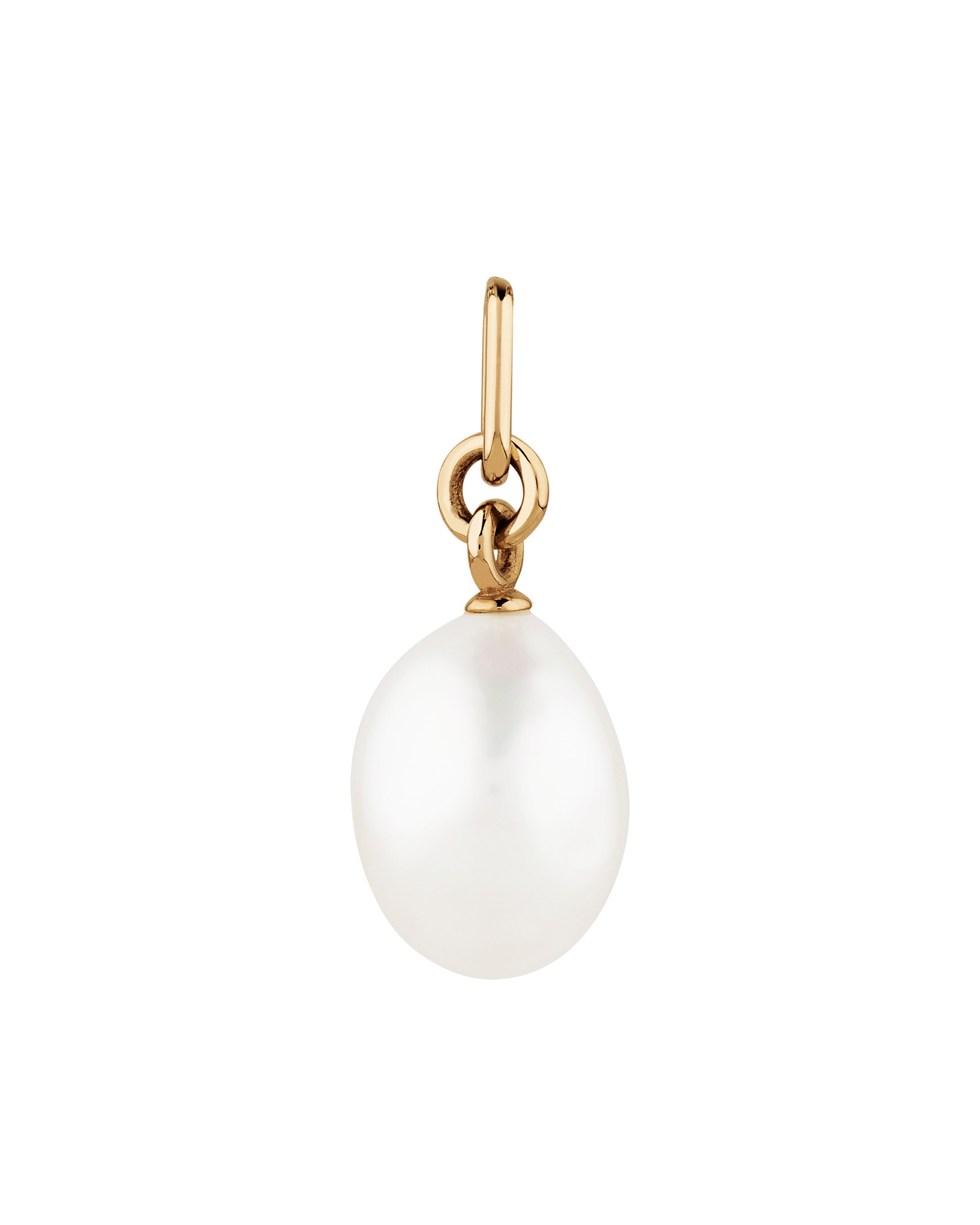 Pendant with Cultured Freshwater Baroque Pearl in 10kt Yellow Gold