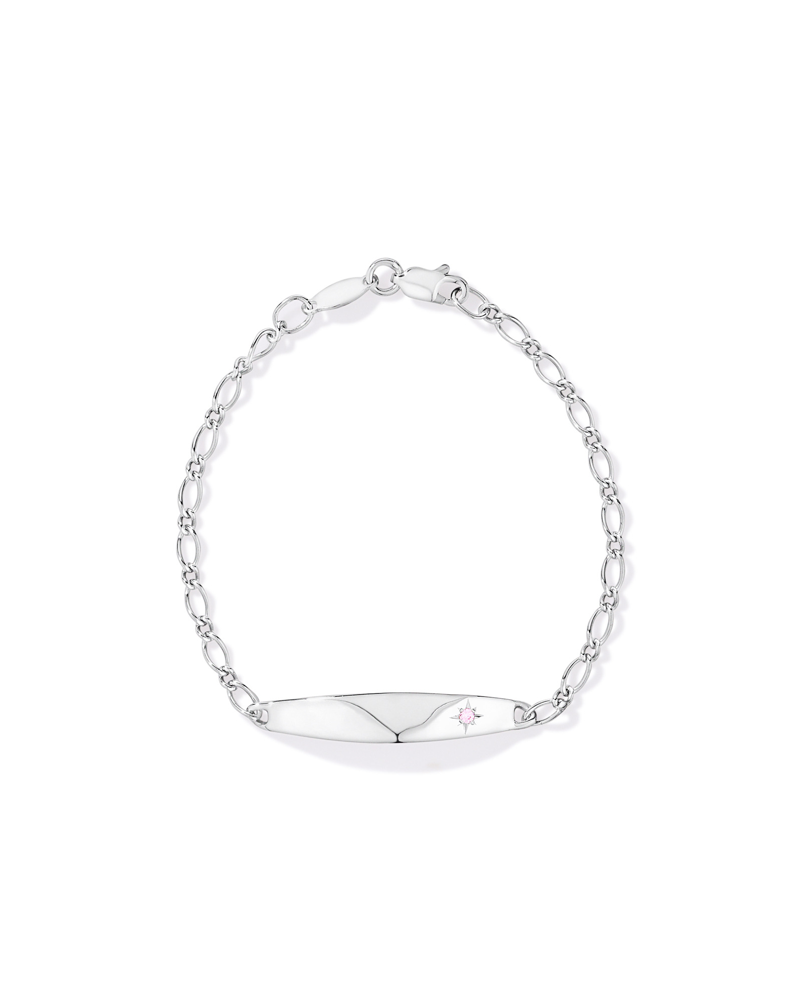 14.5cm (5.7") Children’s Oval ID Bracelet in Sterling Silver