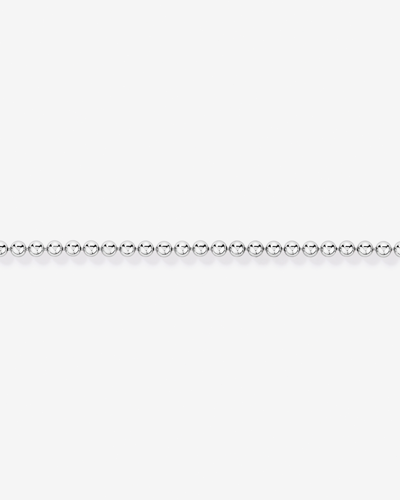 50cm (20") 3mm Width Bead Chain in Sterling Silver