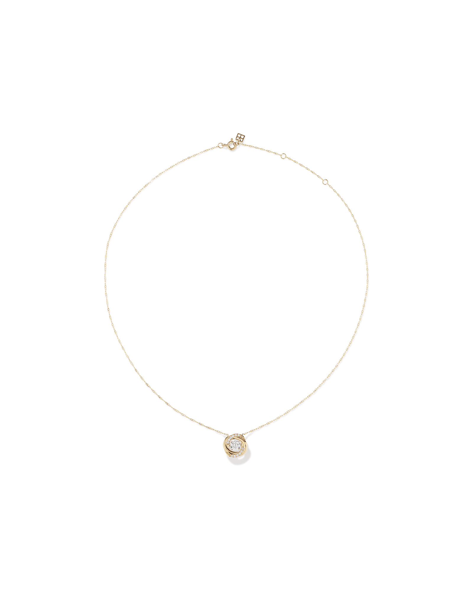 Lume Lab Swirl Pendant with 0.60 Carat TW of Laboratory-Grown Diamonds in 10kt Yellow Gold