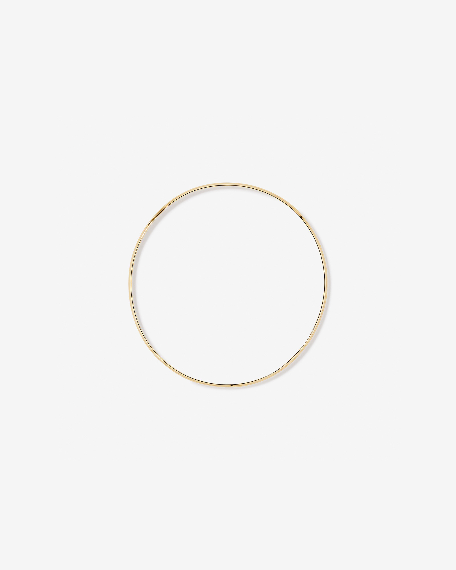 65mm 2.3mm Width Solid Round Bangle in 10kt Yellow Gold