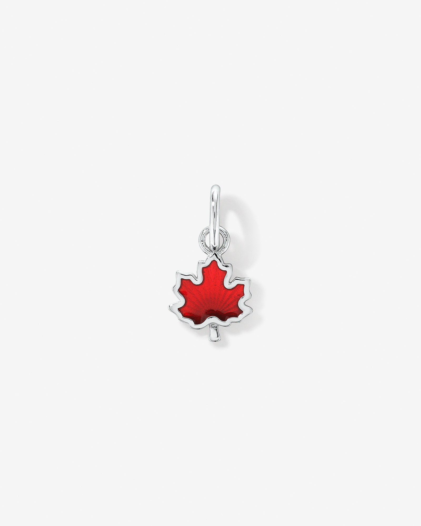 Pendentif Feuille D’Érable Rouge Du Canada En Argent Sterling