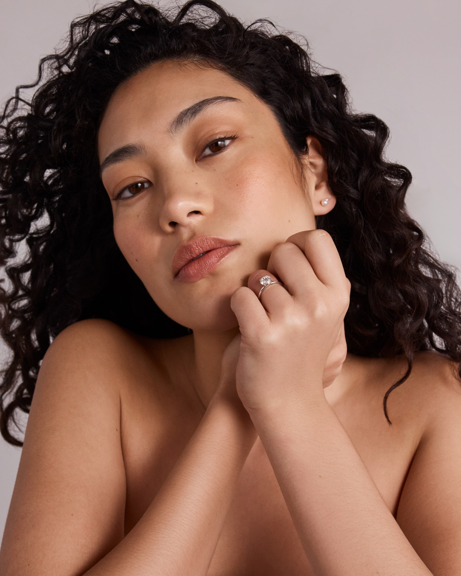 Bague Solitaire avec Diamant Rond Brillant de 1,50 Carat TW en Or Blanc 18 kt