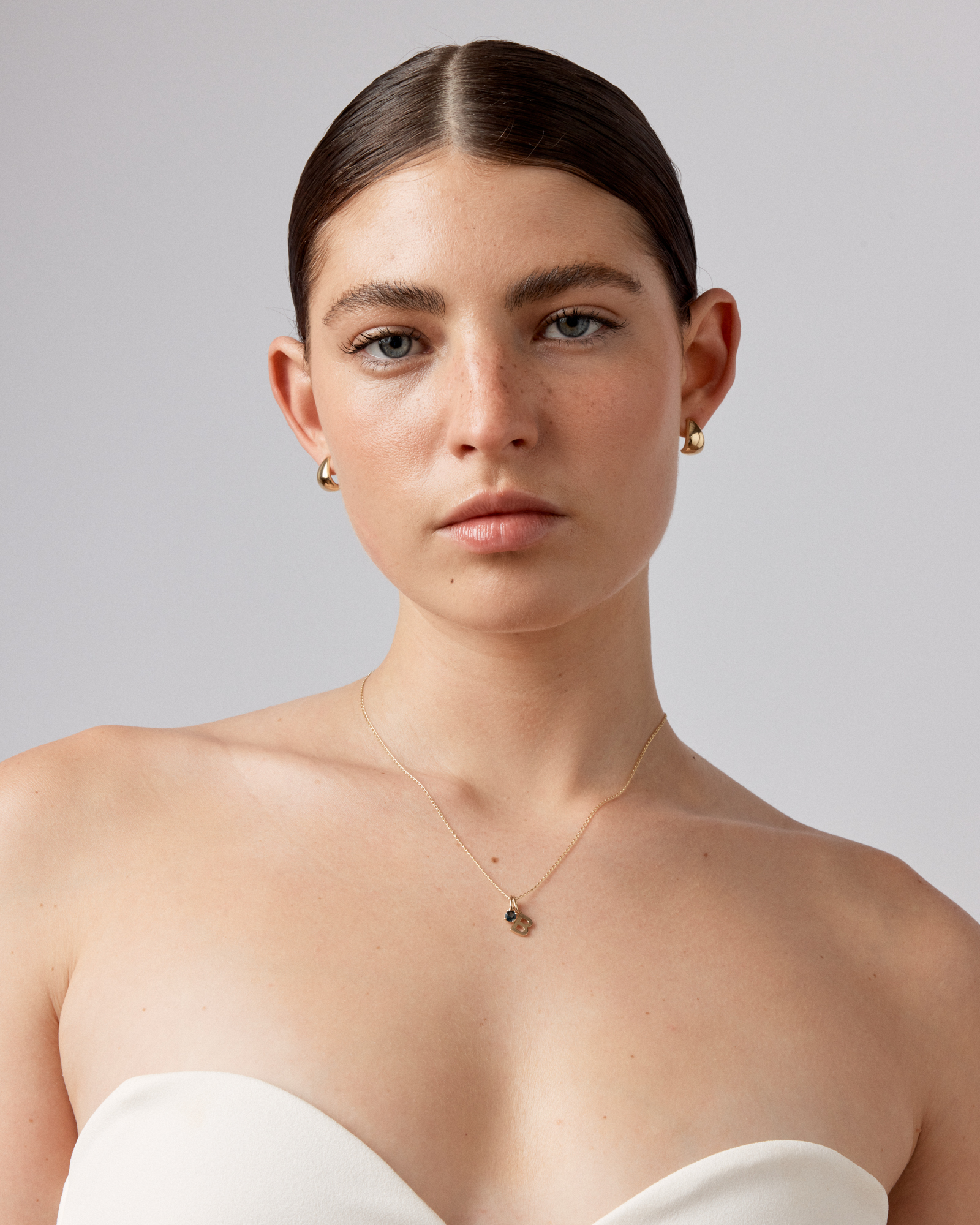 Letter B Initial Pendant in 10kt Yellow Gold