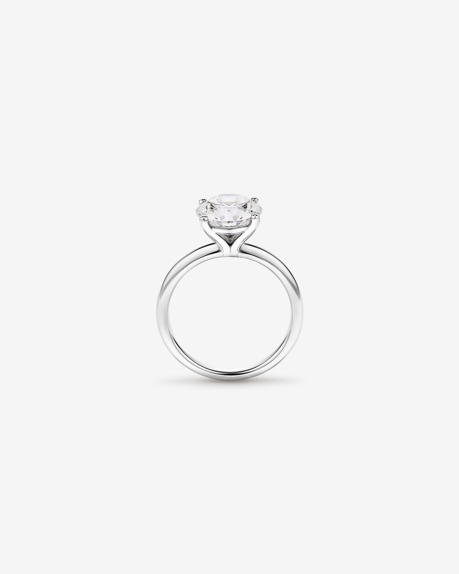 3.00 Carat TW Round Brilliant Laboratory-Grown Diamond Solitaire Engagement Ring in Platinum
