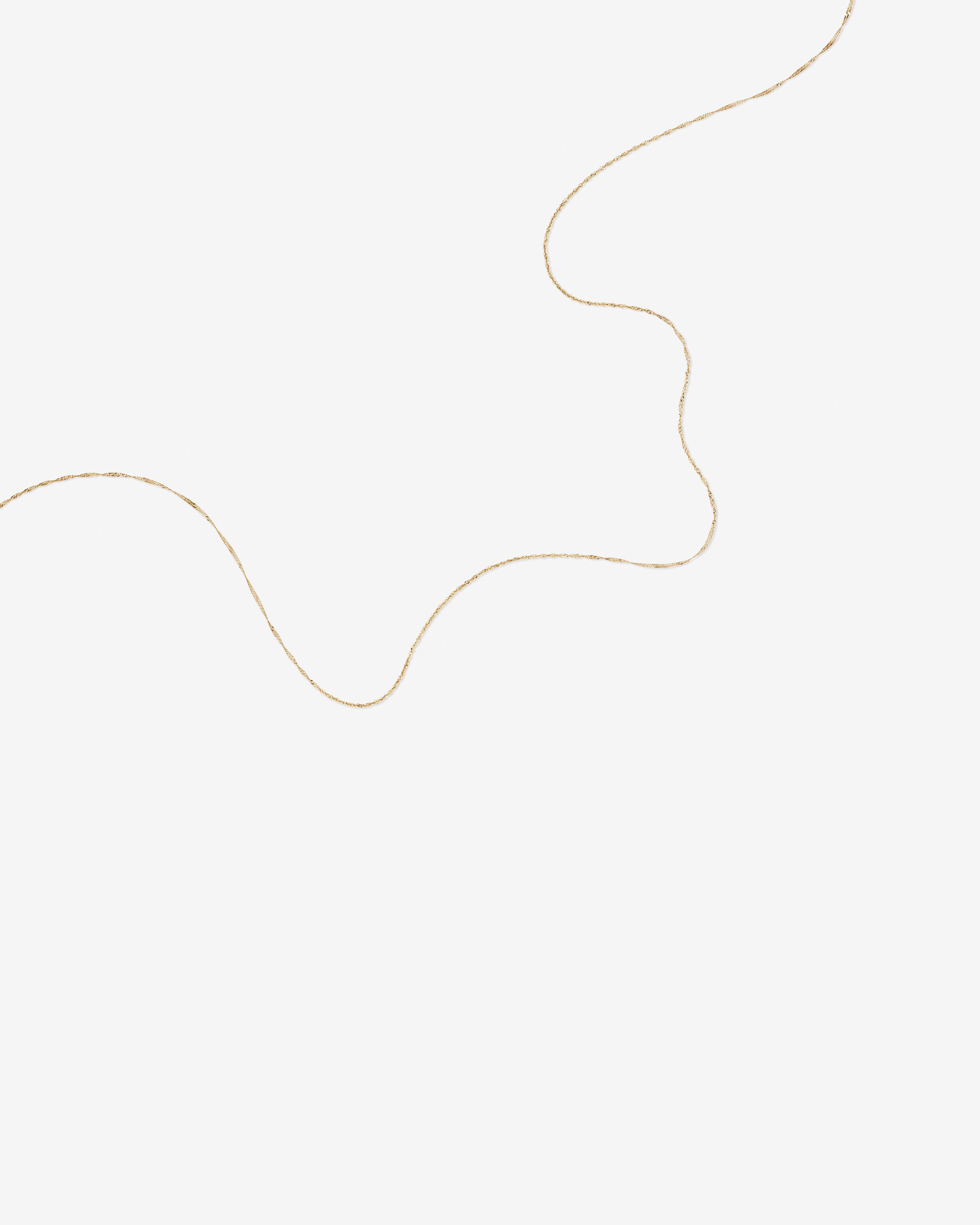 50cm (20") 1mm Width Singapore Chain in 10kt Yellow Gold