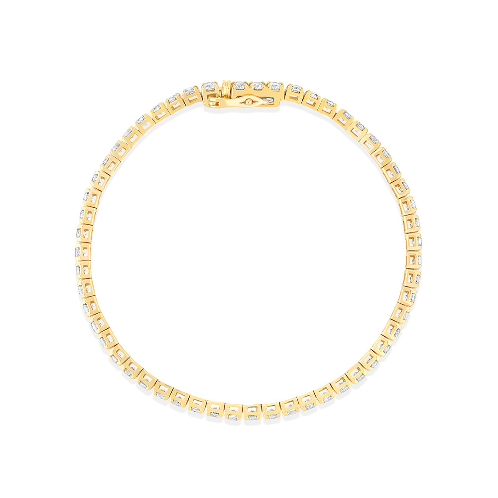 Bracelet de Tennis de 4,92 Carat TW en Diamant en Or Jaune 10kt
