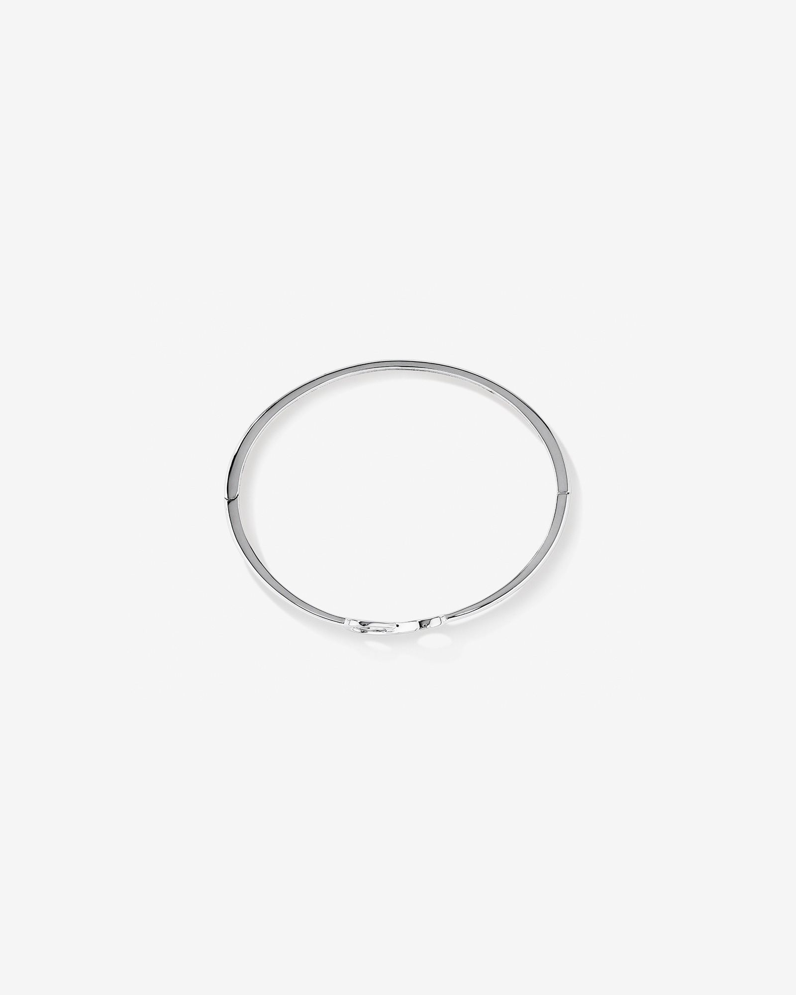 Jonc ovale en argent sterling avec accent de diamant à motif infini