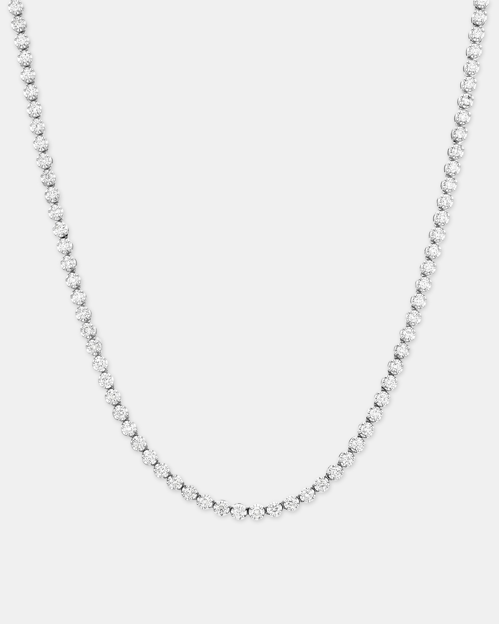 4.00 Carat TW Laboratory-Grown Diamond Tennis Necklace set in 10kt White Gold