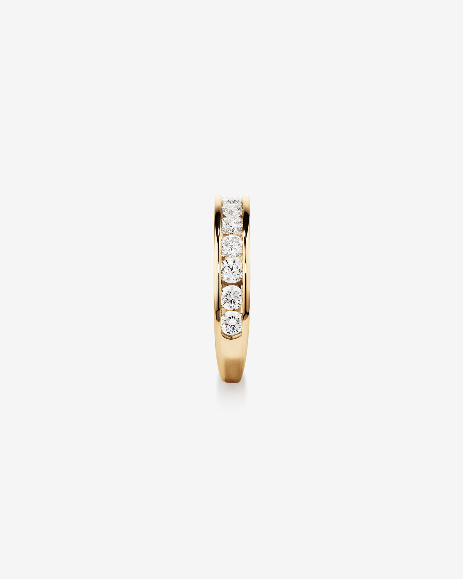 1.00 Carat TW Channel Set Round Brilliant Laboratory-Grown Diamond Wedding Ring in 14kt Yellow Gold