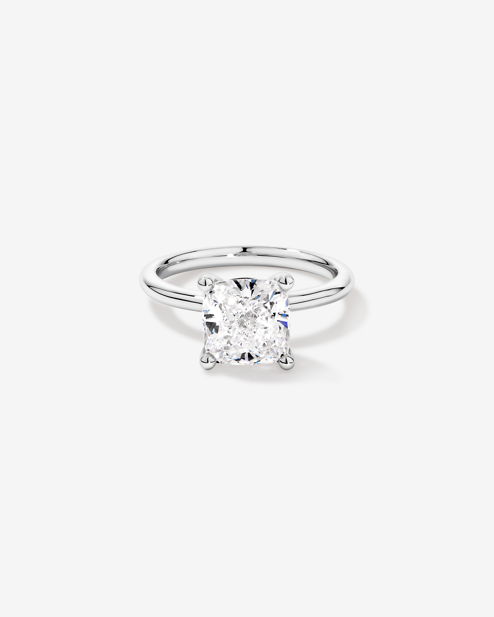 3.00 Carat TW Cushion Cut Laboratory-Grown Diamond Solitaire Engagement Ring Platinum