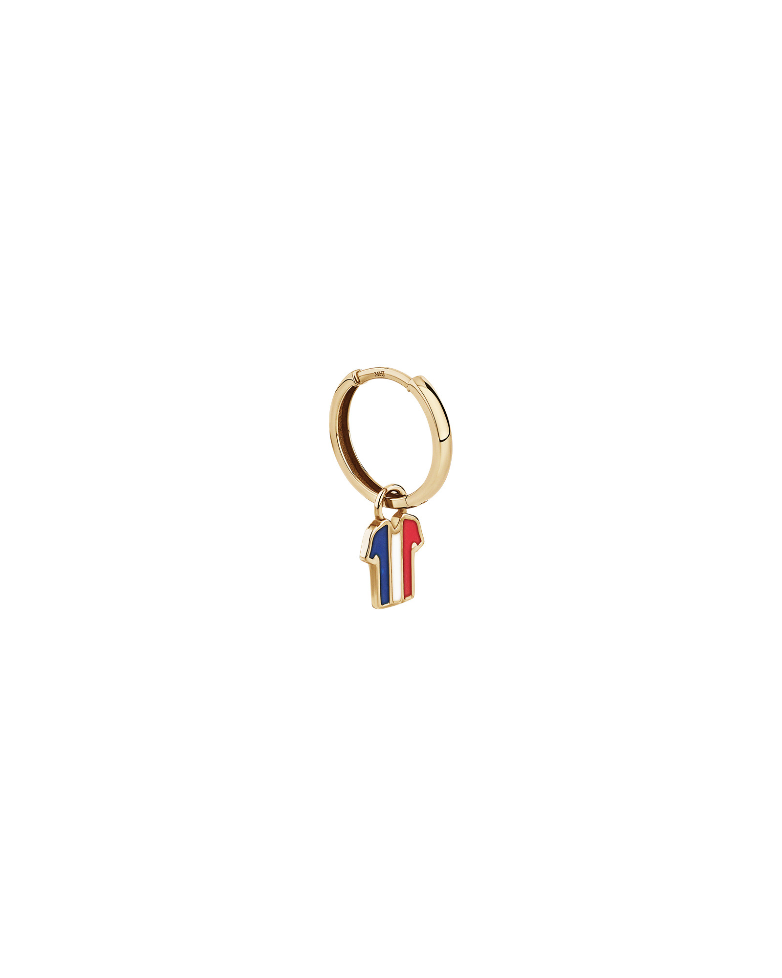 France Jersey Earring Charm in 18Kt Vermeil